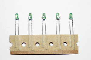 3mm Green LED T1 Pkg/5